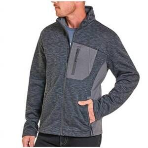 NEW POWDER RIVER men's heathered knit torrington coat in charcoal